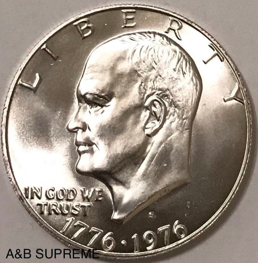 1976 S Eisenhower Dollar 40% Silver Gem Bu Uncirculated Bicentennial