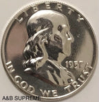 1957 Franklin Half Dollar Gem Proof 90% Silver