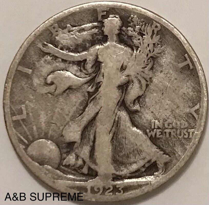1923 S Walking Liberty Half Dollar Very Good-Fine VG-F 90% Silver