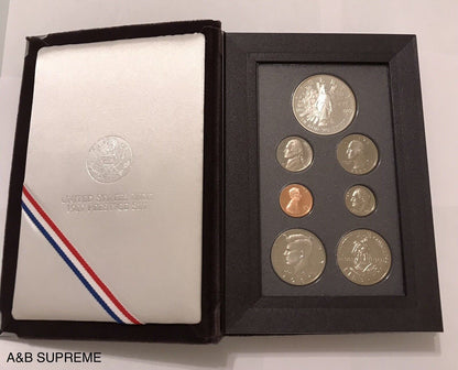 1989 S Prestige Proof Set Congress Bicentennial 90% Silver Dollar With COA