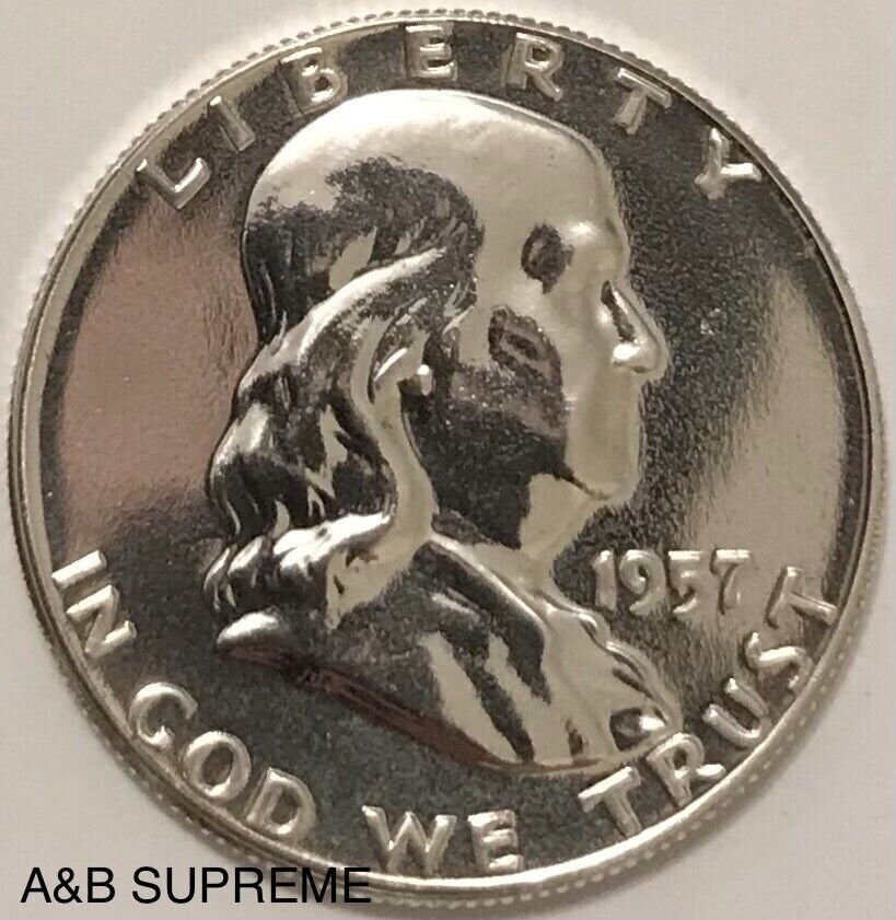 1957 Franklin Half Dollar Gem Proof 90% Silver
