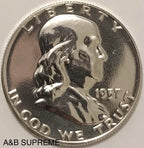 1957 Franklin Half Dollar Gem Proof 90% Silver