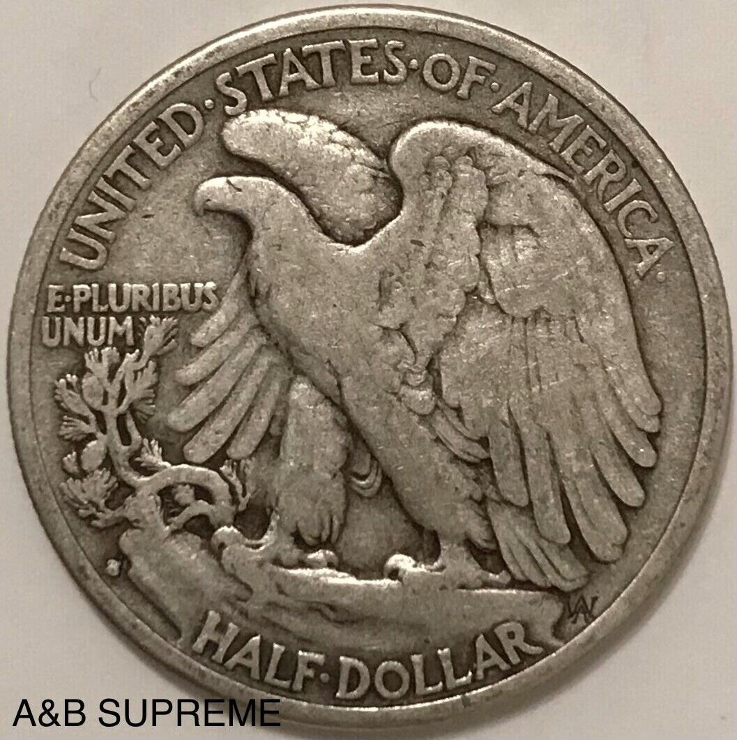 1935 S Walking Liberty Half Dollar Fine-Very Fine F-VF 90% Silver