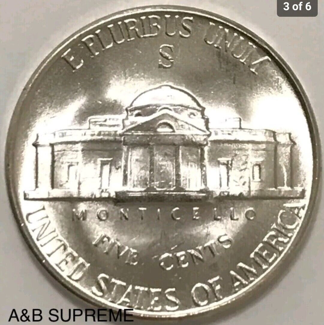 1943 S Jefferson War Nickel Gem Bu Uncirculated 35% Silver