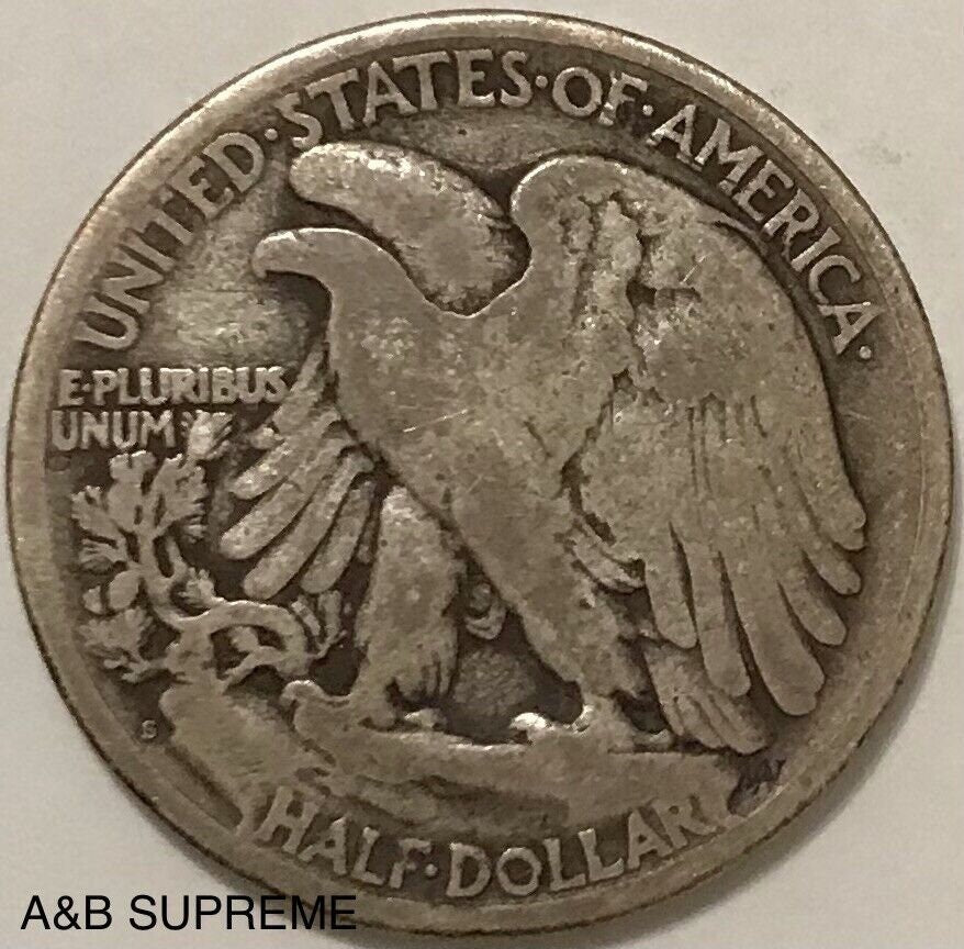 1923 S Walking Liberty Half Dollar Very Good-Fine VG-F 90% Silver