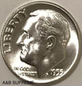 1955 Roosevelt Dime Gem Bu Uncirculated 90% Silver