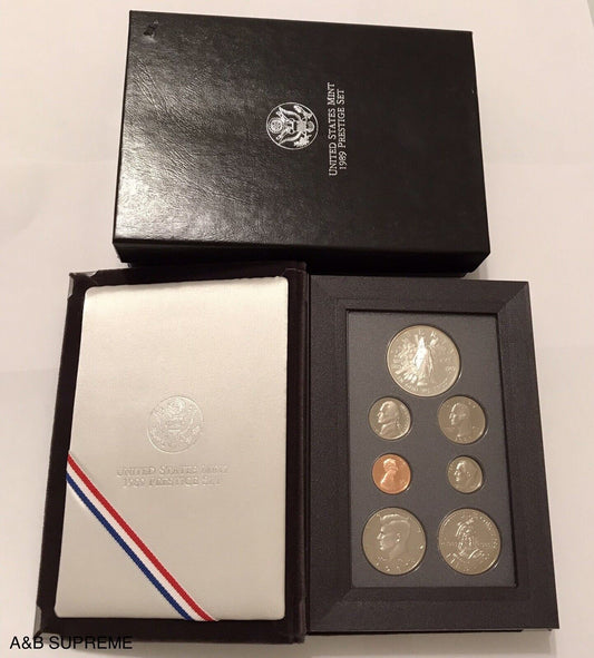 1989 S Prestige Proof Set Congress Bicentennial 90% Silver Dollar With COA