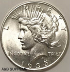 1935 Peace Dollar Strong Mint Luster Gem Bu Uncirculated 90% Silver
