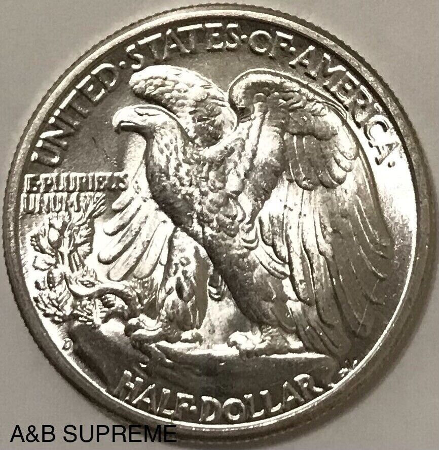 1946 D Walking Liberty Half Dollar Gem Bu Uncirculated 90% Silver