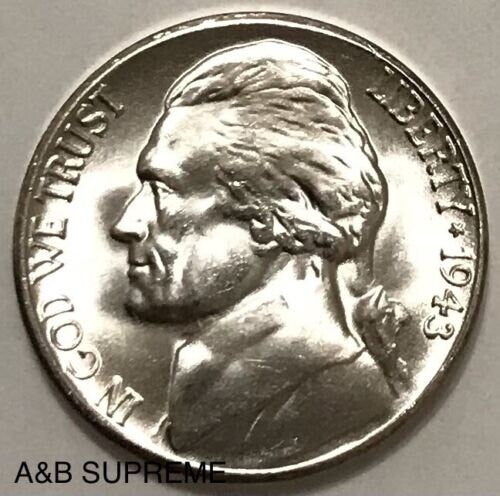 1943 S Jefferson War Nickel Gem Bu Uncirculated 35% Silver