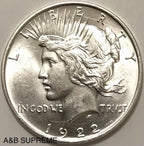 1922 D Peace Dollar Strong Mint Luster Gem Bu Uncirculated 90% Silver