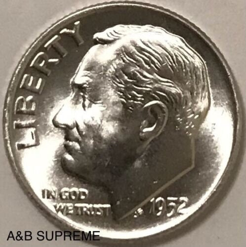 1952 D Roosevelt Dime Gem Bu Uncirculated 90% Silver