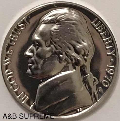 40) 1970 S Jefferson Nickel Roll Gem Cameo Proof