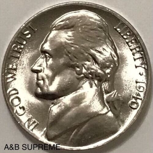 1940 Jefferson Nickel Gem Bu Uncirculated