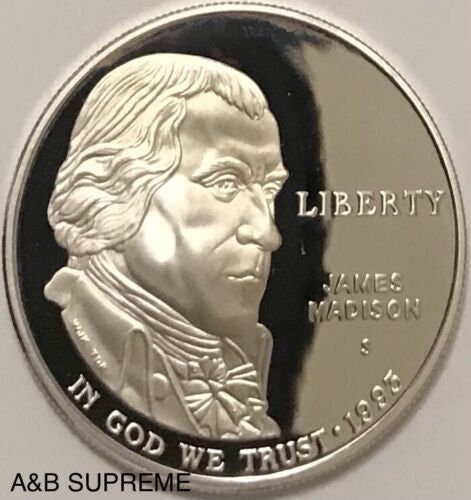 1993 S Bill of Rights James Madison Commemorative "Dollar" Gem Proof 90% Silver