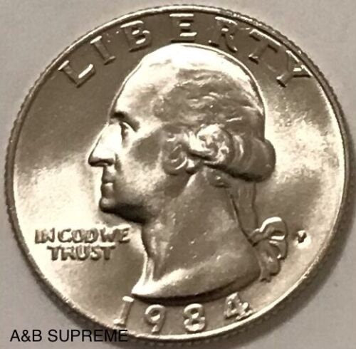 1984 P Washington Quarter Dollar Gem Bu Uncirculated