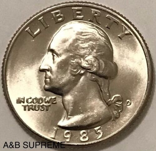1985 D Washington Quarter Dollar Gem Bu Uncirculated