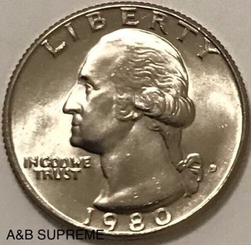 1980 D Washington Quarter Dollar Gem Bu Uncirculated