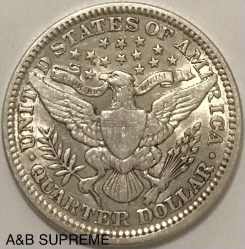1914 Barber Quarter Au-Bu Uncirculated 90% Silver