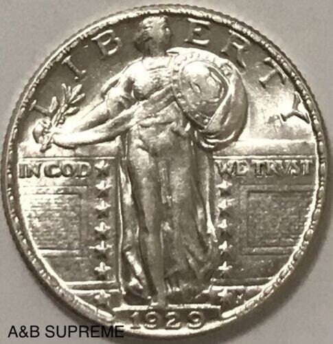 1929 Standing Liberty Quarter Gem Bu Uncirculated 90% Silver