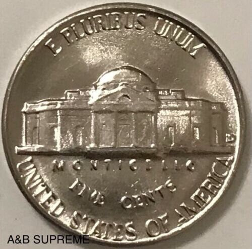 1955 D Thomas Jefferson Nickel Gem Bu Uncirculated