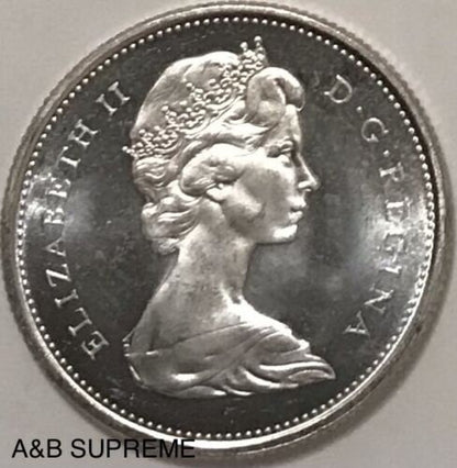 1968 Canada Silver Quarter Proof Like Choice Bu Uncirculated 50% Silver
