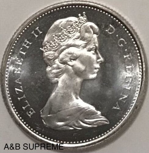 1968 Canada Silver Quarter Proof Like Choice Bu Uncirculated 50% Silver