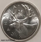 1968 Canada Silver Quarter Proof Like Choice Bu Uncirculated 50% Silver