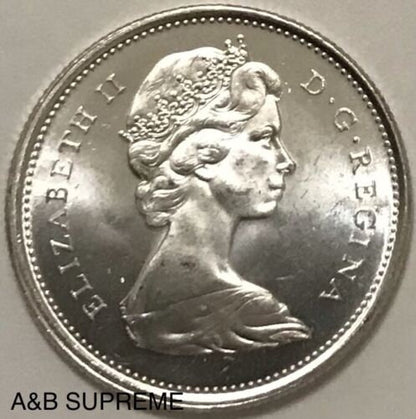 1968 Canada Silver Quarter Proof Like Choice Bu Uncirculated 50% Silver