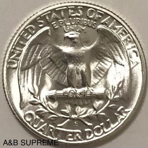 1948 S Washington Quarter Gem Bu Uncirculated 90% Silver