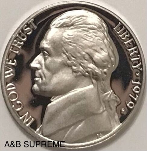1979 S Jefferson Nickel Type 1 Deep Cameo Gem Proof Full Steps