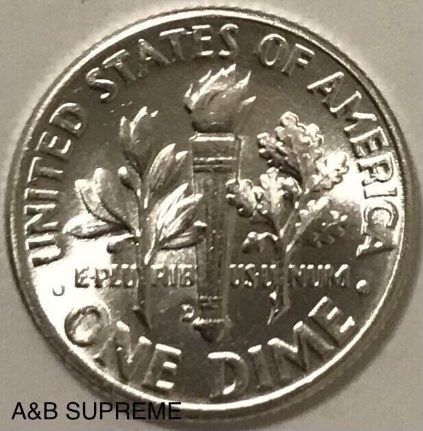 1955 D Roosevelt Dime Gem Bu Uncirculated 90% Silver