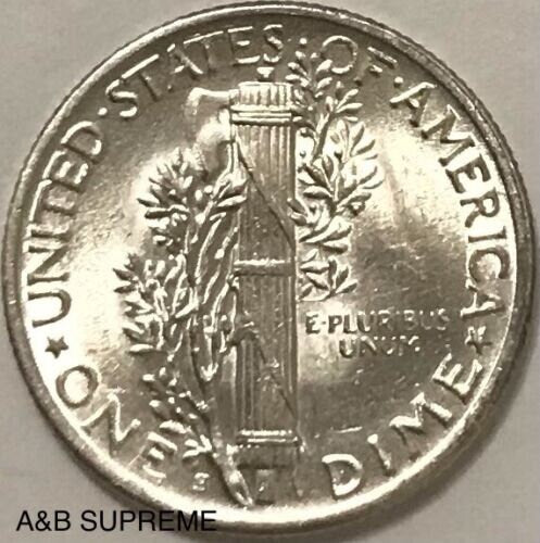 1945 S “Micro S” Mercury Dime Gem Bu Uncirculated 90% Silver