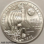 1992 D Columbus Quincentenary Commemorative Gem Bu Uncirculated Dollar 90% Silver