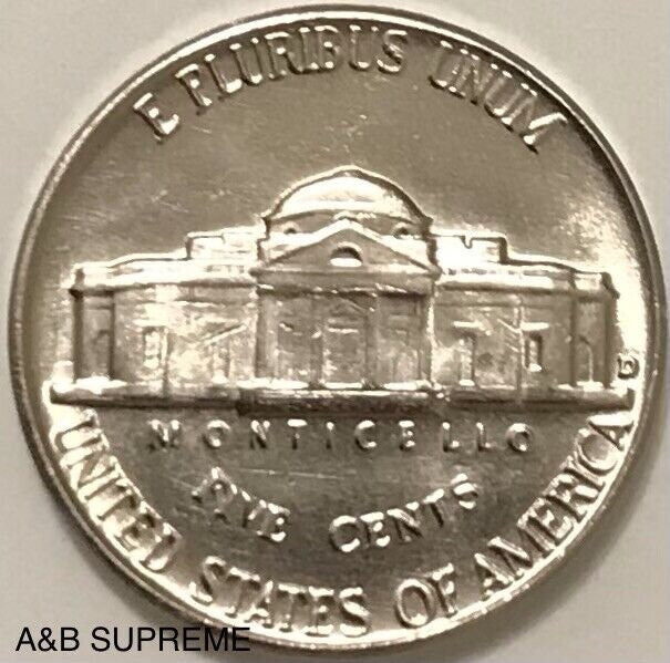 1953 D Jefferson Nickel Choice-Gem Bu Uncirculated