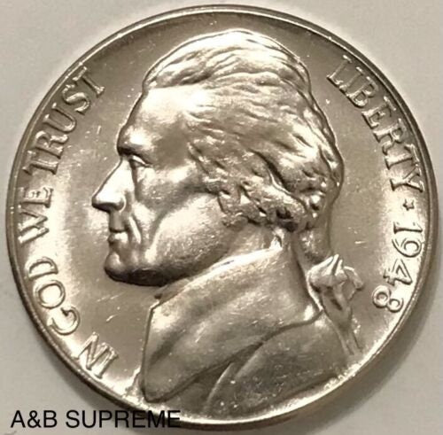 1948 Jefferson Nickel Gem Bu Uncirculated