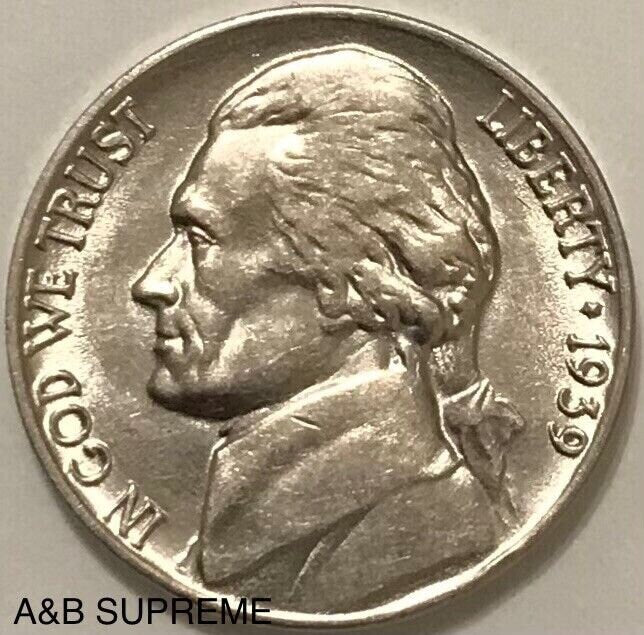 1939 Jefferson Nickel Au-Bu Uncirculated