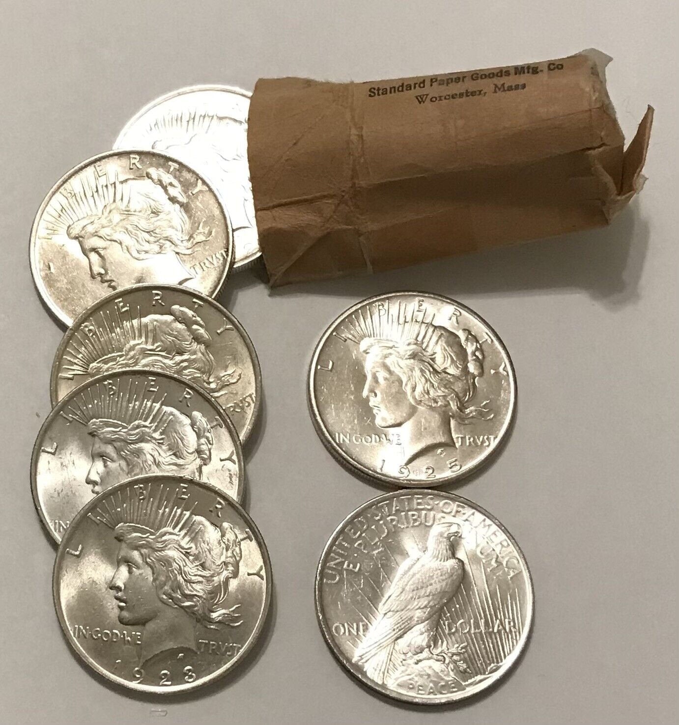 1) Peace Dollar From OBW Roll Estate Sale Hoard GEM BU Uncirculated 90% Silver