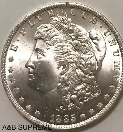 1885 Morgan Dollar From OBW Estate Roll Choice-Gem Bu Uncirculated 90% Silver