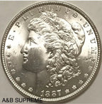 1887 Morgan Dollar From OBW Estate Roll Choice-Gem Bu Uncirculated 90% Silver
