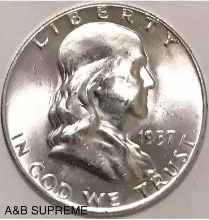 1) Franklin Half Dollar From OBW Roll Estate Hoard CHOICE-GEM Bu Uncirculated 90% Silver