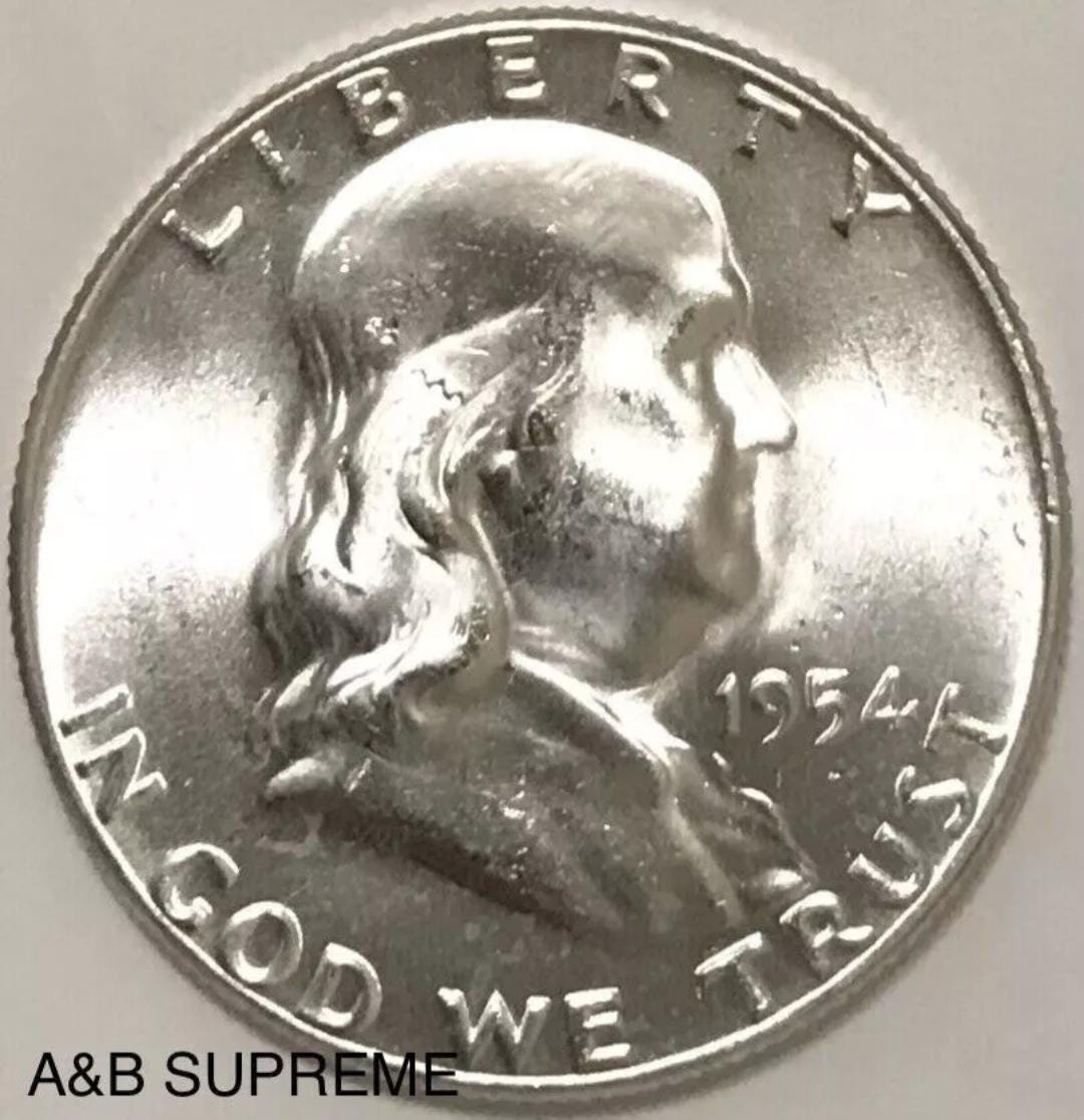 1) Franklin Half Dollar From OBW Roll Estate Hoard CHOICE-GEM Bu Uncirculated 90% Silver