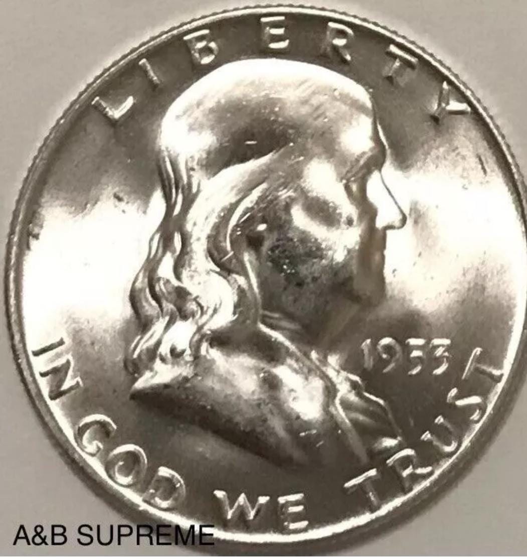 1) Franklin Half Dollar From OBW Roll Estate Hoard CHOICE-GEM Bu Uncirculated 90% Silver