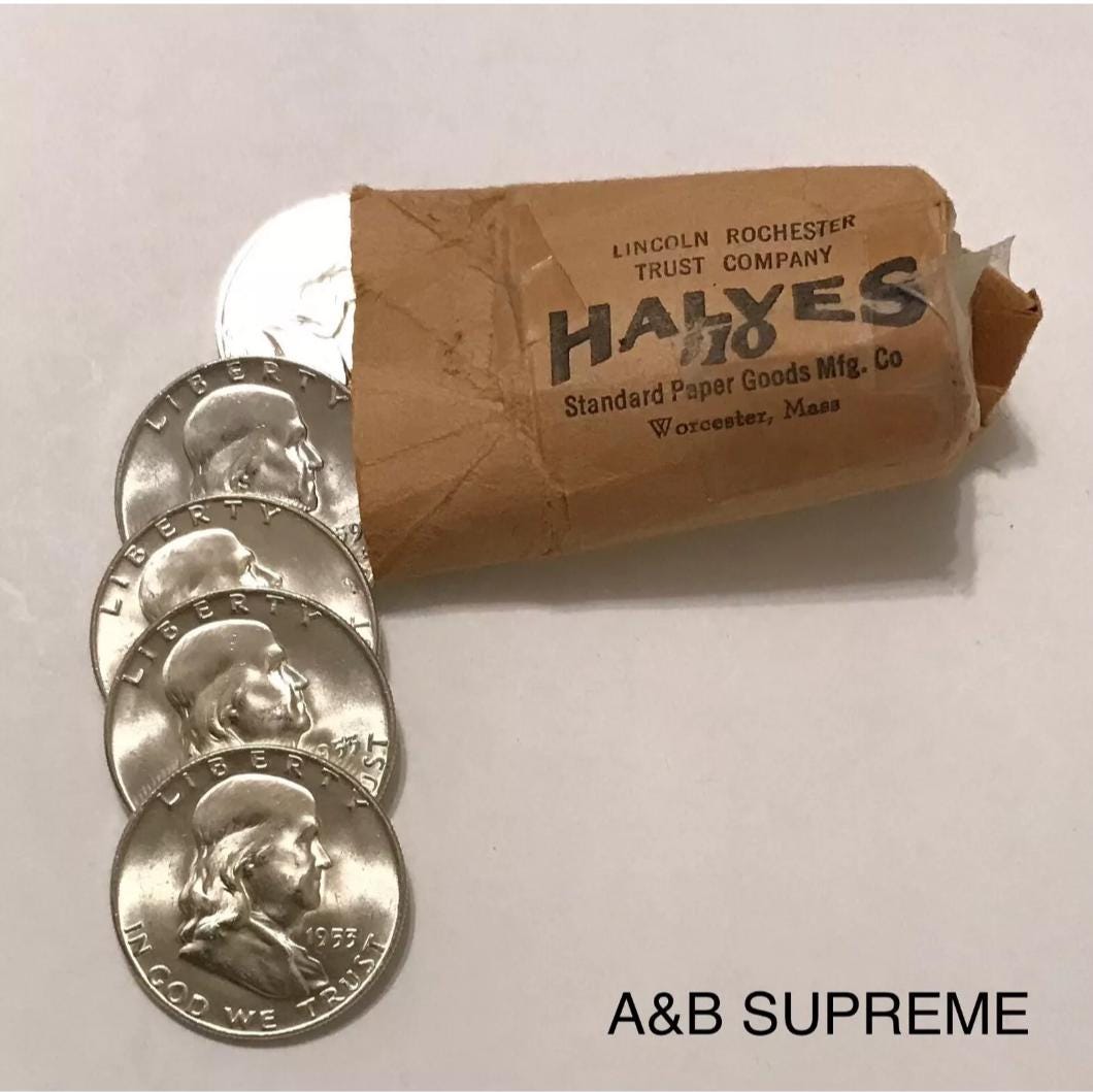 1) Franklin Half Dollar From OBW Roll Estate Hoard CHOICE-GEM Bu Uncirculated 90% Silver