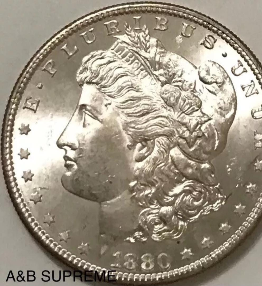 1880 S Morgan Dollar From OBW Estate Roll Choice-Gem Bu Uncirculated 90% Silver