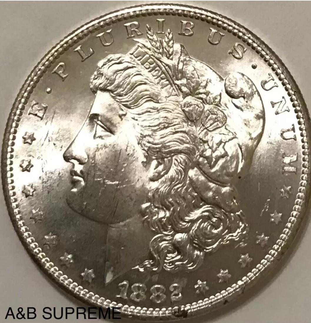 1882 S Morgan Dollar From OBW Estate Roll Choice-Gem Bu Uncirculated 90% Silver