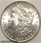 1890 S Morgan Dollar From OBW Estate Roll Choice-Gem Bu Uncirculated 90% Silver
