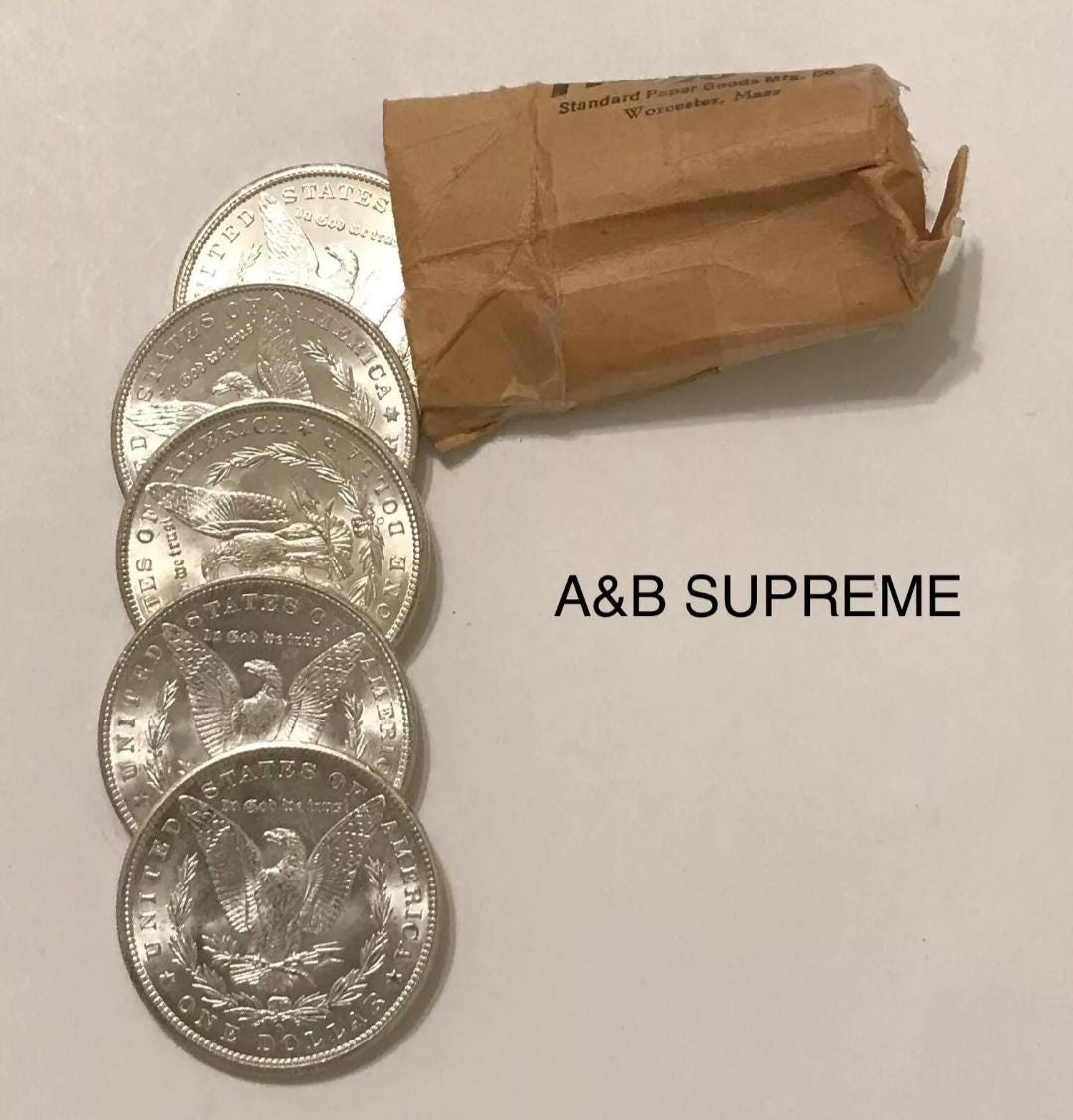 Morgan Dollar O GEM Bu New Orleans MINT From 1878-1904 OBW Estate Roll 90% Silver