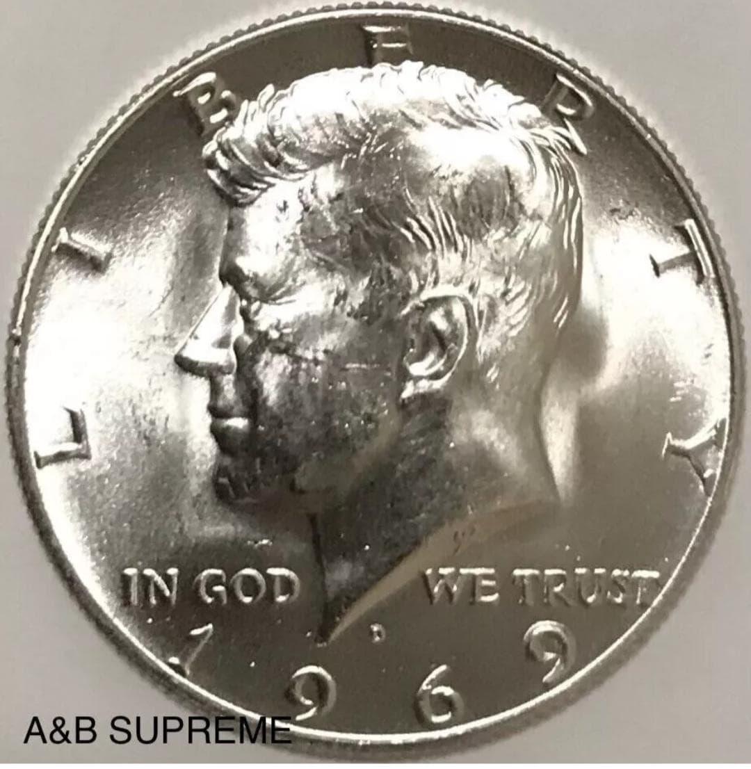 1) 1965-1969 Kennedy Half Dollar From OBW Roll Choice-Gem Bu Unc. 40% Silver