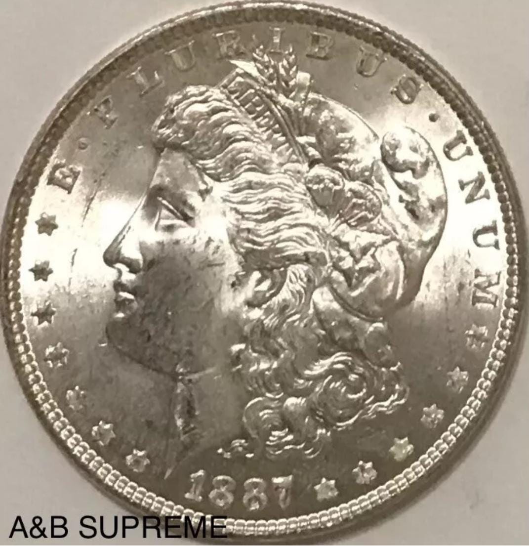 1) Morgan Dollar Au-Bu Uncirculated 1878-1904 From OBW Estate Roll 90% Silver